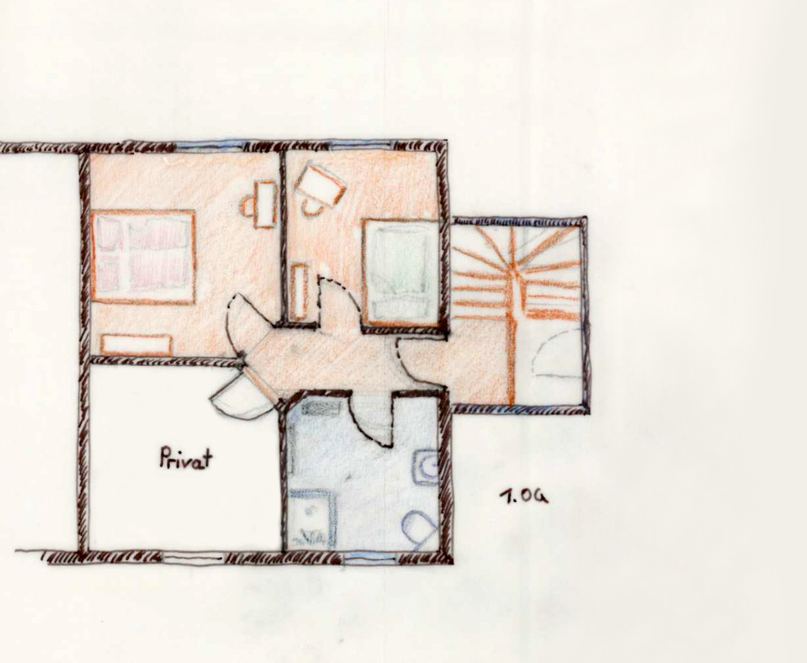 Ferienhaus Brunken, Grundriss Obergeschoss